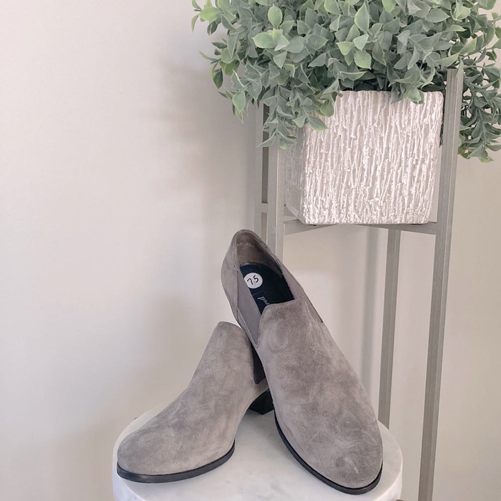 PAUL GREEN suede taupe / gray shoes